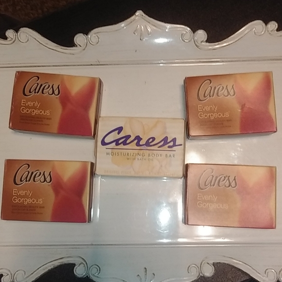 VTG Caress Bar Soap Evenly Gorgeous & OG Peach NIB - Picture 1 of 2